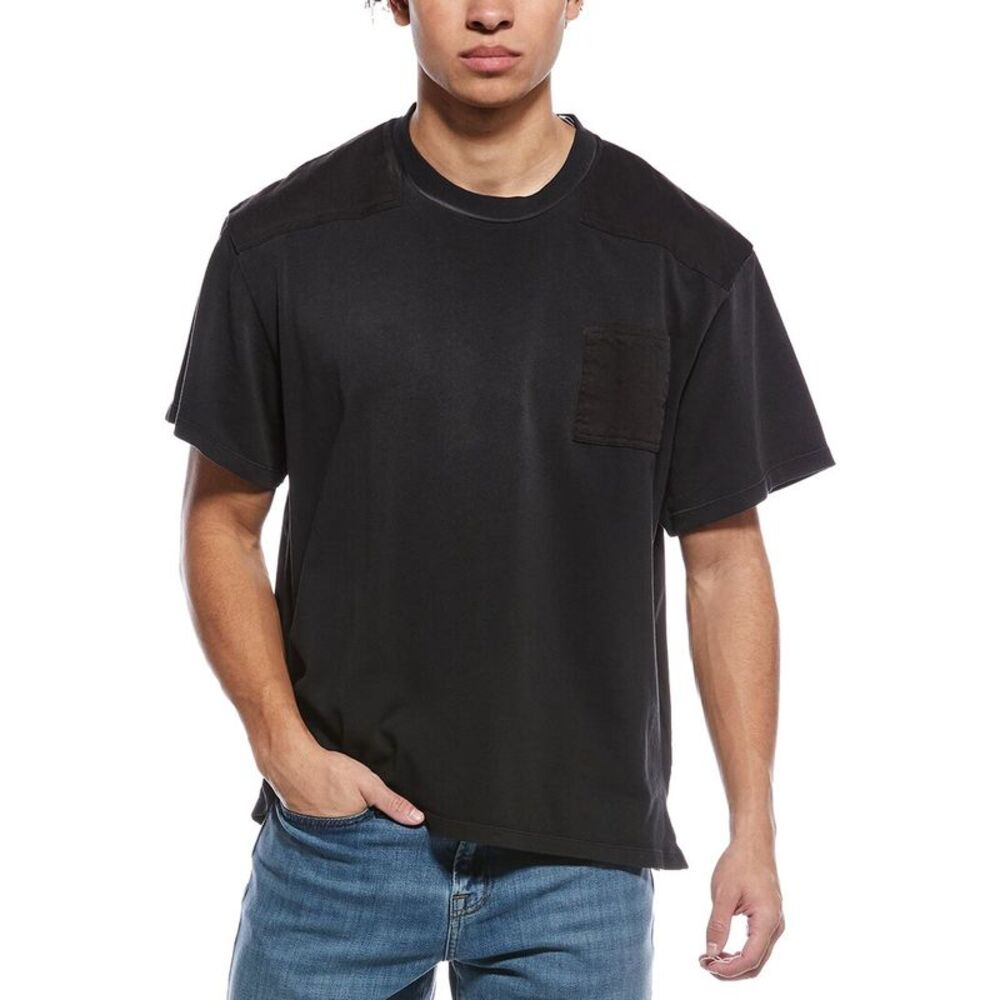 Helmut Lang Mens  Patch T-Shirt, Black